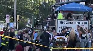 Carro atinge multidão do lado de fora de bar na Pensilvânia, deixando 1 morto e 17 feridos