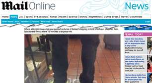 Funcionário do Burger King posta foto pisando em alface