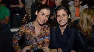 Com a irmã gêmea, Renata Vasconcellos confere Fashion Rio