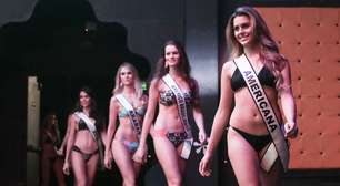 Candidatas ao Miss SP desfilam de biquíni em prévia de evento