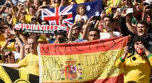 PR: torcedores brigam e são retirados de Espanha x Austrália