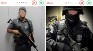 Policiais fardados usam armas para flertar no Tinder