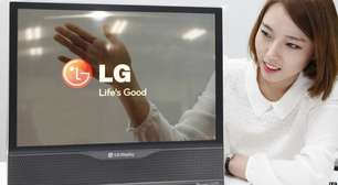 LG apresenta painel de TV ultrafino que pode ser enrolado