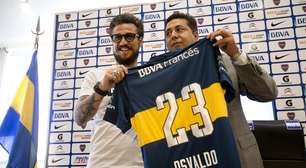 Fã de Riquelme, Osvaldo é apresentado no Boca Juniors