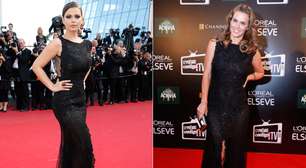 Carolina Dieckmann repete vestido usado por Milena Toscano