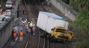 RJ: acidente com caminhão em linha do metrô mata uma pessoa