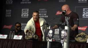 McGregor e Alvarez se estranham em entrevista coletiva