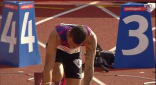 Andre De Grasse corre os 100m com ajuda do vento