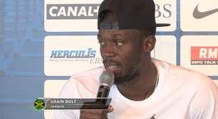 Contra 'pança grande', Bolt continua a se exercitar