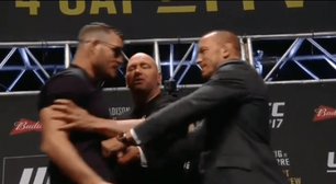 UFC: Bisping provoca St-Pierre e leva empurrão em encarada