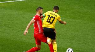 Veja fotos do jogo entre Bélgica e Tunísia