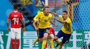 Suécia elimina Suíça e avança às quartas da Copa