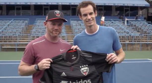 Wayne Rooney e Andy Murray batem bola antes do Washington Open