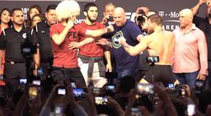 VIRAL: UFC: Confusão na pesagem dos lutadores Khabib e McGregor