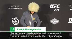 MMA: UFC: Khabib: "Desculpe comissão atlética e Vegas, mas sou um ser humano"