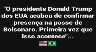 #Verificamos: Trump não confirmou ida a posse de Bolsonaro