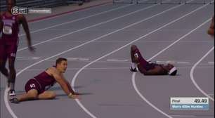 Atletismo: Veja atleta 'mergulhando' para cruzar a linha de chegada