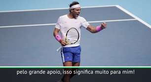 ATP Finals: Nadal comemora vitória: "Tenho sido sortudo!"