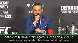 UFC: McGregor rebate críticos: 'não tenho só a mão esquerda'