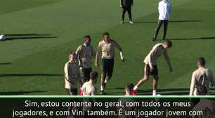 FUTEBOL: La Liga: Zidane: "Estou contente com Vini"