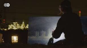 Arte feita na escuridão: conheça a 'pintora da noite'