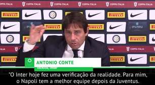 FUTEBOL: Copa Itália: Conte sobre a derrota da Inter: "Napoli tem o segundo melhor elenco da Itália"