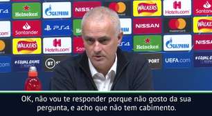 Mourinho sendo Mourinho: "Não gosto da sua pergunta, não vou responder"