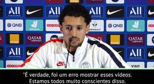 Ligue 1: Marquinhos: "Foi um erro subir os vídeos da festa"