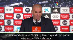 La Liga: Zidane sobre Vinícius no clássico: "Também defensivamente fez um grande trabalho"