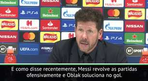 FUTEBOL: UEFA Champions League: Simeone após eliminar Liverpool: "Messi resolve ofensivamente; Oblak no gol"