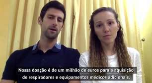 TÊNIS: Geral: Novak e Jelena Djokovic doarão 1 milhão de euros para ajudar a combater o coronavírus