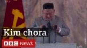 Kim Jong-un chora durante discurso na Coreia do Norte
