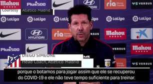 ATLÉTICO DE MADRID: Simeone se responsabiliza por baixo rendimento de Suárez: "Ele se recuperava da Covid-19 e eu já o botei para jogar sem tempo para treinar"