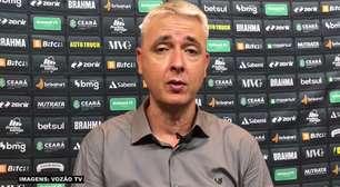 CEARÁ: Tiago Nunes avalia positivamente a formação com três zagueiros, apesar da derrota para o Atlético-MG e explica: "Era uma ocasião específica"