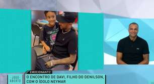 Denílson se emociona ao ver filho encontrando o ídolo Neymar