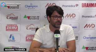 BAHIA: Bellintani comenta ocorrido com Danilo Fernandes e atribui revolta da torcida ao rebaixamento: "Gostaria que apoiassem o clube"