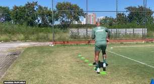 FLUMINENSE: Felipe Melo posta vídeo treinando com bola após cirúrgia devido a lesão no joelho