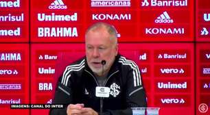 INTERNACIONAL: Mano Menezes revela 'problema muscular' em Moledo e destaca boa entrada de Mercado: "O sistema do time é que protege os jogadores"