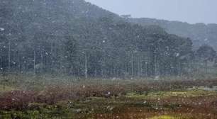 Primeiros registros de neve de 2022 em São Joaquim-SC