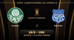Palmeiras x Emelec: prováveis escalações, desfalques e onde assistir ao jogo pela Libertadores