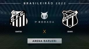 Saiba onde assistir Santos x Ceará pela sétima rodada do Brasileirão