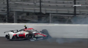 Malukas é tocado por Ferrucci, bate na curva 1 e interrompe Carb Day da Indy 500