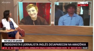 Andréia Sadi dá bronca ao vivo em Guga Chacra: "Está prestando atenção?"