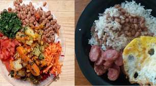 O antes e depois do prato de um vegano periférico