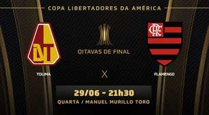 Tolima-COL x Flamengo: prováveis times, desfalques e onde assistir