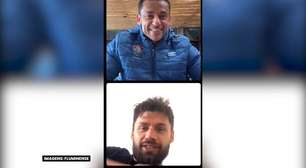 FLUMINENSE: Fred recebe Sóbis em live e atacante zoa comemoração: "Tu burrão queria abrir o estádio, acha que é Moisés?"