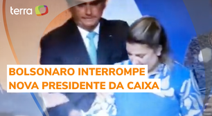 Bolsonaro interrompe presidente da Caixa para que ela use Bic