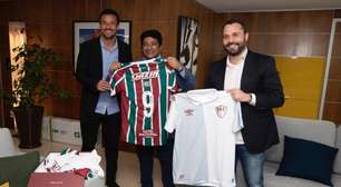 Fred e Mário Bittencourt visitam a CBF e dão camisa do Fluminense a Ednaldo Rodrigues