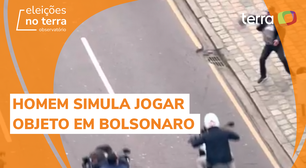 Bolsonaro se esquiva após homem simular jogar objeto contra ele em 'motociata'