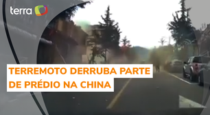 Câmera flagra terremoto derrubando parte de prédio na China